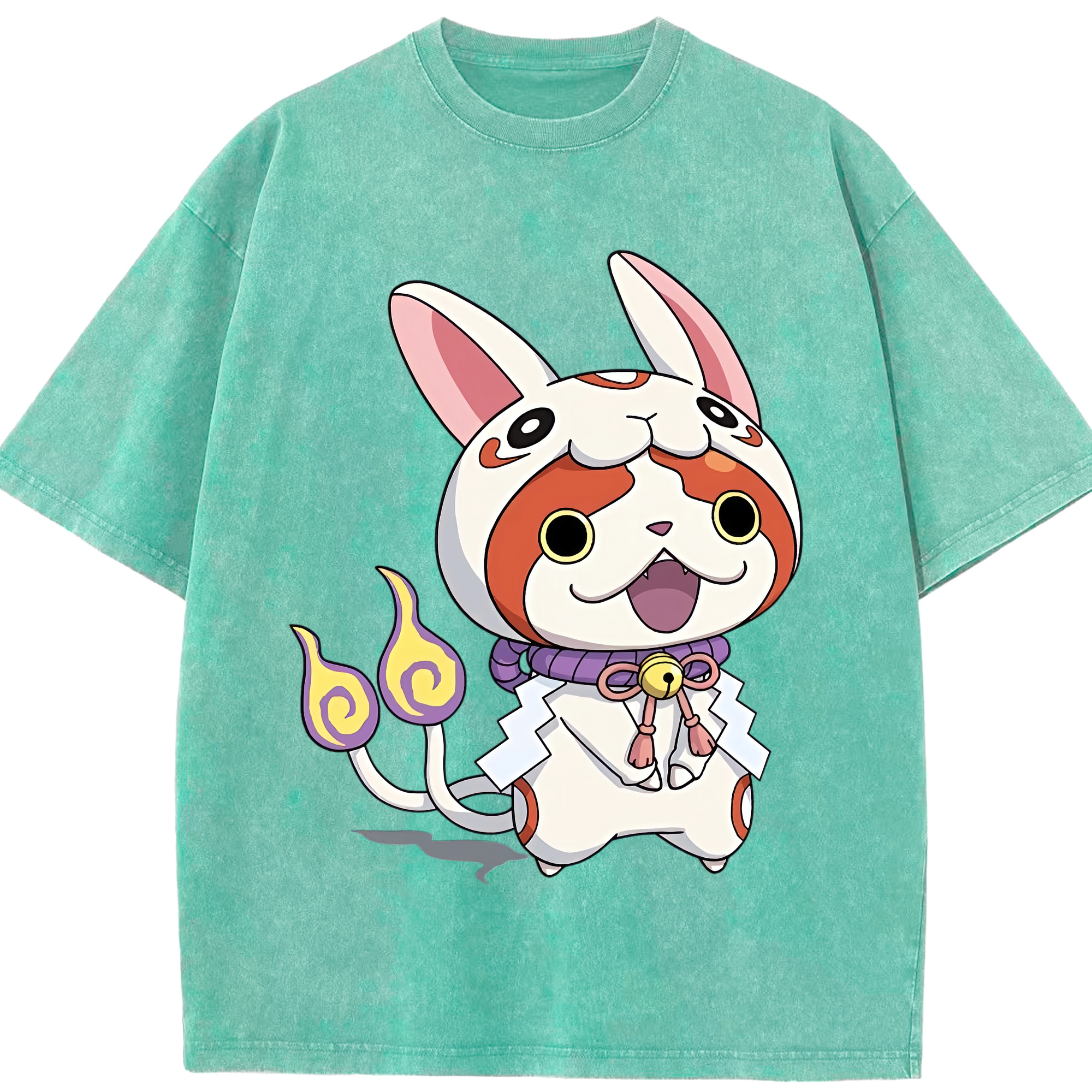 （画像用） 妖怪ウォッチ Yo-kai Watch 綿100% ヴィンテージ風 半袖Tシャツ（フロントプリント）